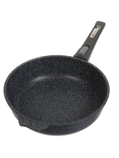Сковорода литой алюминий, 26 см, антипригарное покрытие, Мечта, Premium grey, серая, съемная ручка, 026901