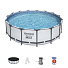 Бассейн каркасный Bestway, 457х122 см, Steel Pro Max, 56438, фильтр-насос, лестница, тент, 16015 л - фото 12