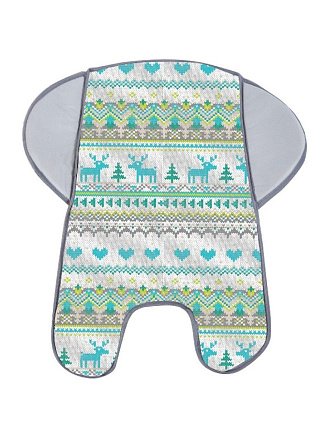 Матрасик универсальный для санок, колясок, детских автокресел, бирюзовый, Nika, Вязаный, МКО/ВБ2