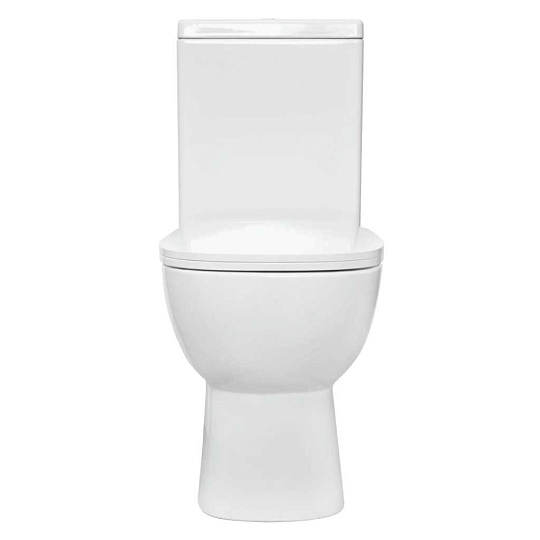 Унитаз-компакт Sanita Luxe, Quadro, горизонтальный выпуск, дюропластовое сиденье, 2 режима, мультилифт