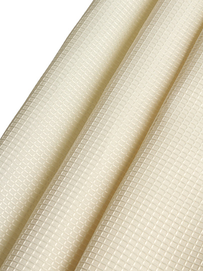 Штора для ванн 180х180 см, ПЭ, Однотонная молочная, с люверсами, Y4-11156