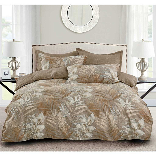 Постельное белье евро, простыня 220х240 см, 2 наволочки 70х70 см, пододеяльник 200х220 см, Cleo, сатин, коллекция Satin Lux, 30/649-SL