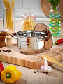 Кастрюля нержавеющая сталь, 2 л, крышка стекло, Daniks, Веллингтон, GS-01415-16CA, серебристая, индукция - фото 9