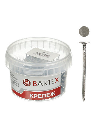 Гвоздь толевый, диаметр 2.5х40 мм, 0.3 кг, в банке, Bartex