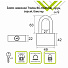 Замок навесной Trodos, BC-HG36-50L, 210 046, блистер, цилиндровый, серый, 3 ключа - фото 2