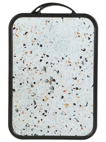 Доска разделочная пластик, 35х25 см, с ручкой, прямоугольная, Y4-11651