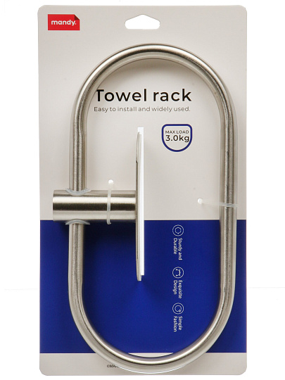 Держатель для полотенец, с кольцом, нерж стальY4-9916