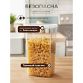 Банка для сыпучих продуктов, пластик, 3.2 л, 16х10х28 см, с крышкой, Idea, Степ, М 1299 - фото 3