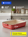 Форма для запекания керамика, 31х21х6 см, 2.5 л, фигурная, Daniks, Круги на красном, Y6-10299/B010050 - фото 2
