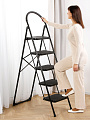 Стремянка 1 секция, 5 ступеней, металл, 1.62 м, 150 кг, E080022 - фото 6