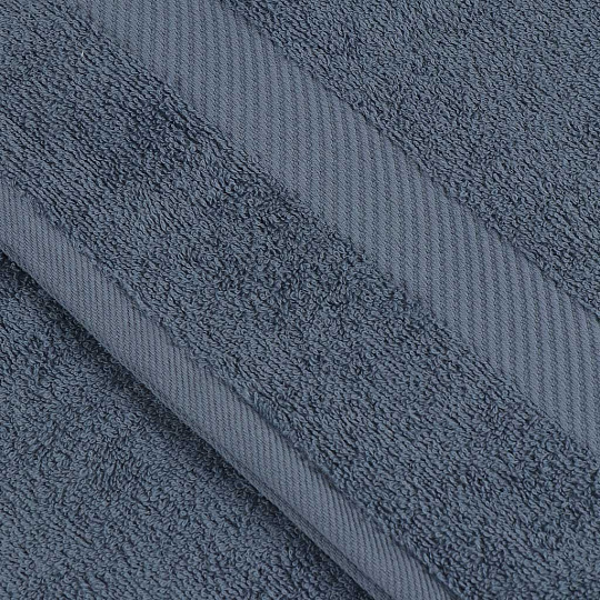 Полотенце банное 50х90 см, 100% хлопок, 460 г/м2, Авангард, Bella Carine, серо-синее, Турция, FT-2-50-1937