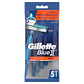 Станок для бритья Gillette, Blue2 Plus, для мужчин, 2 лезвия, 5 шт, одноразовые - фото 4