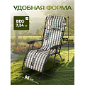 Шезлонг пляжный складной, металл, 165х65х112 см, 100 кг, 2 положения спинки, Green Days, Клетка - фото 3