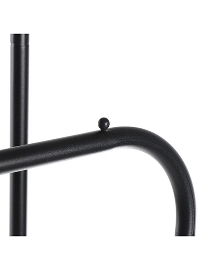 Вешалка напольная 110х50х150 см, Aqwin, металл, полка для обуви, 45 кг, Элит, черная, двойная