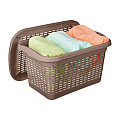 Корзина универсальная, 20 л, прямоугольная, пластик, коричневая, с крышкой, Бытпласт, 431293214 - фото 4