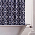 Штора для ванн 180х180 см, полиэстер, Ромбы, синяя, ST-74