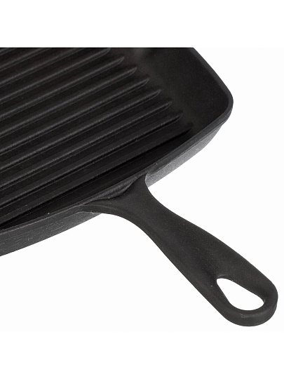Сковорода-гриль чугун, 26 см, Boniron, с литой ручкой, индукция