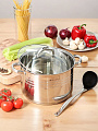 Кастрюля нержавеющая сталь, 16 л, крышка стекло, Daniks, Общепит, SD-6BP-16, индукция - фото 6