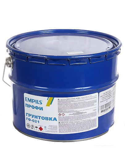 Грунтовка алкидная, Empils, Расцвет ГФ-021, для внутренних и наружных работ, серая, 12 кг