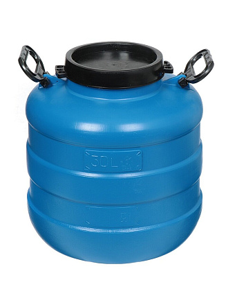 Бочка пластик, пищевая, 30 л, круглая, с ручками, повышенной прочности, в ассортименте, Радиан