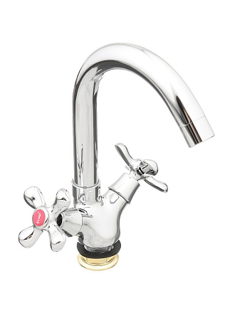 Смеситель для раковины, Frap, с кран-буксой, хром, F13731-B