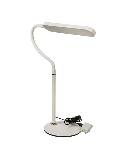 Светильник настольный на подставке, трубка, белый, абажур белый, Lofter, SPE 16941-01-167