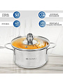 Кастрюля нержавеющая сталь, 1 л, крышка стекло, Daniks, GS-01311-14CA/SD-514, индукция - фото 10