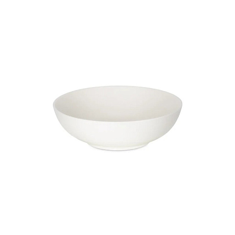 Тарелка суповая, фарфор, 20 см, круглая, Rock White, Domenik, DM8011, белая