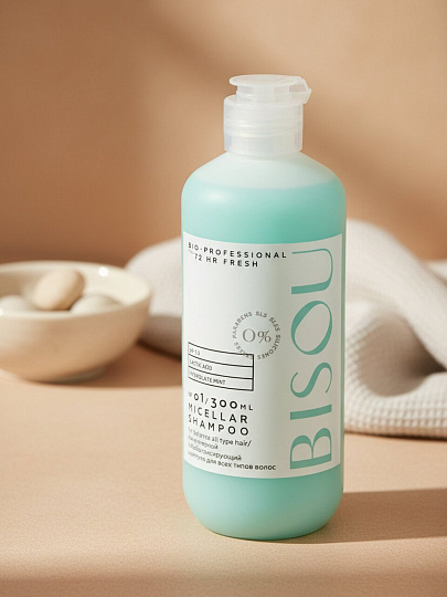 Шампунь Bisou, Till 72 HR Fresh, Мицеллярный, для всех типов волос, 300 мл