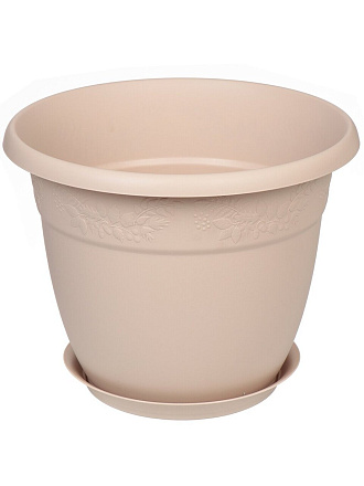 Горшок для цветов пластик, 22 л, 44х31.4 см, латте, Idea, Рябина, М 3060