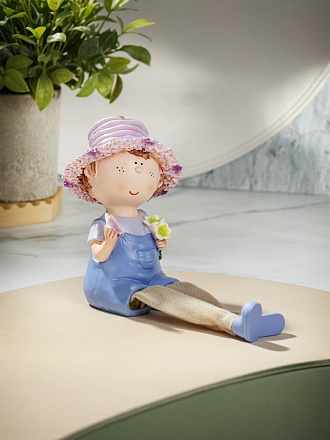 Фигурка декоративная полистоун, Лавандовый человечек, 5.5х5х12 см, в ассортименте, Y4-9096