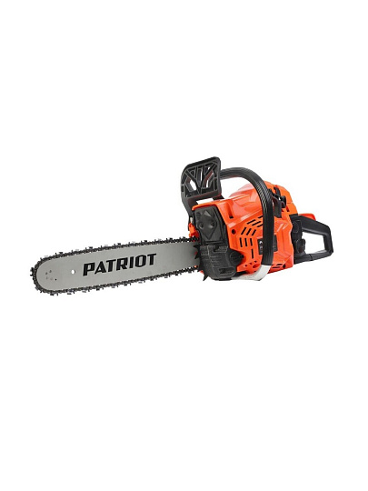 Пила цепная бензиновая, Patriot, 3.4 л.с., 2500 Вт, длина шины 40 см, шаг цепи 0.325 дюйм, 64 звена, PT 452