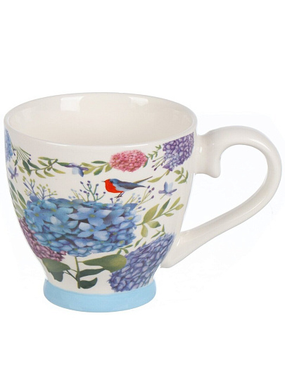 Кружка керамика, 450 мл, Гортензия, Daniks, 225946-1