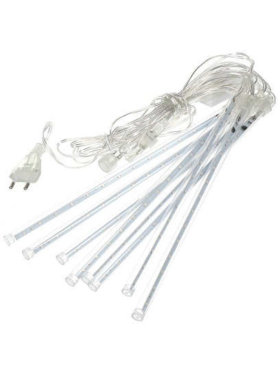 Гирлянда 3 м, 1 режим, Сосульки, свет синий, прозрачная, в помещении, сетевая, LED