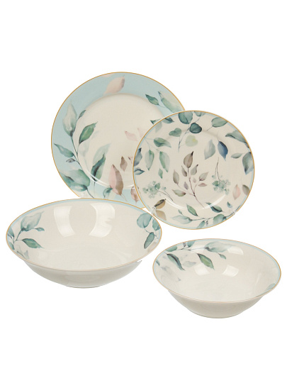 Сервиз столовый фарфор, 19 предметов, на 6 персон, Jewel, Оливи, ПС0022-09