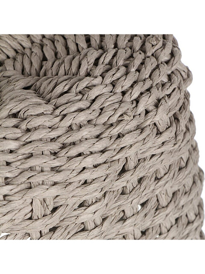 Корзина 19х19х21 см, круглая, плетеная, серая, Y4-8954