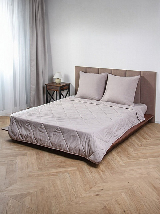 Набор 2-спальный, простыня 180х215 см, 2 наволочки 70х70 см, Silvano, поплин, с одеялом 175х215 см, Серый