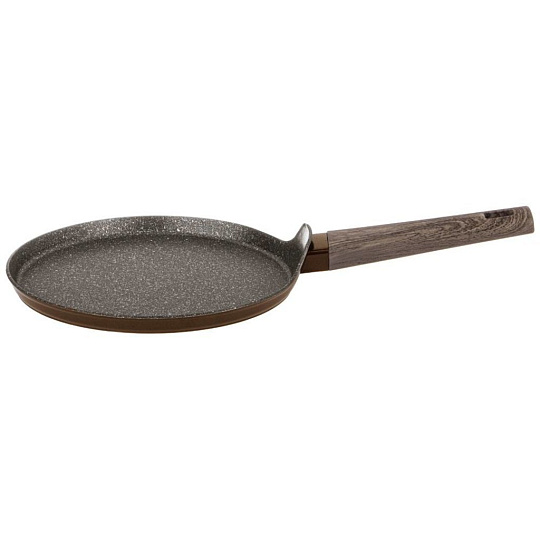 Сковорода блинная Agness &quot;spicy&quot; с &quot;мраморным&quot; антипригар.покрытием 22 см. цвет: шоколад, 947-555