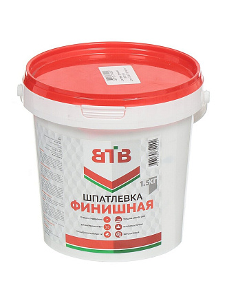 Шпатлевка ВТВ, финишная, для внутренних работ, белоснежная, 1.5 кг