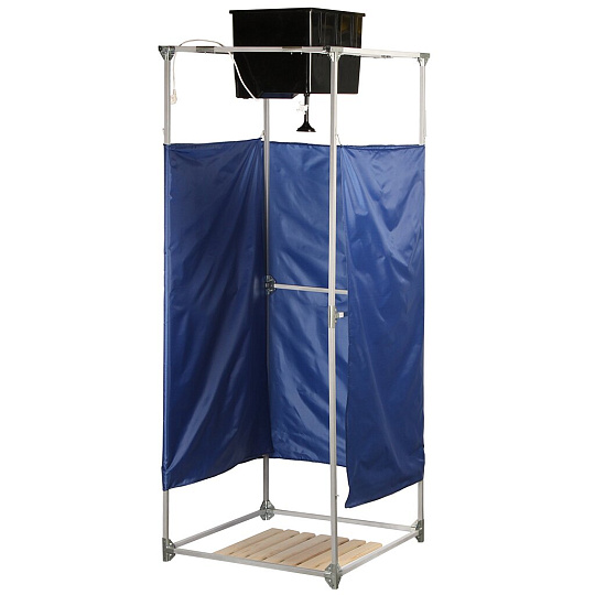 Душ садовый 55 л, бак пластик, с ЭВН, деревянный поддон