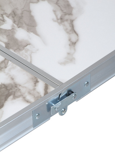 Стол складной 120х60х70 см, 4 стула, прямоугольный, металл, столешница МДФ, мрамор