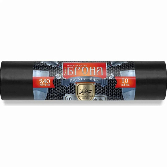 Мешки для мусора 240 л, 10 шт, ароматизация, 100х130, Ромашка, Броня, ВР-0013