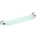 Полка для ванной металл, стекло-сатин, хром, Solinne, Blanco B-51111