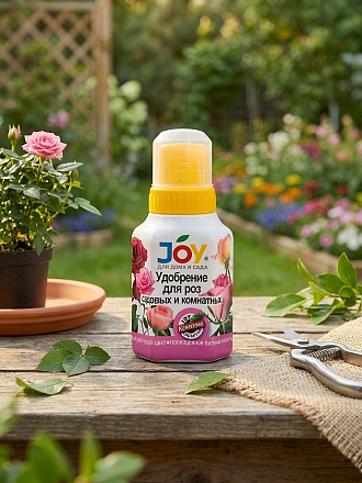 Удобрение для садовых и комнатных роз, калийное, жидкость, 250 мл, Joy