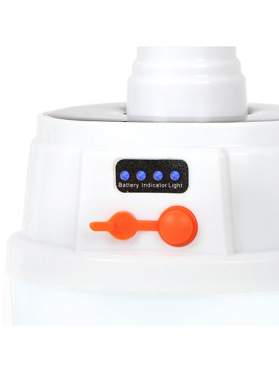 Фонарь кемпинговый встроенный аккумулятор, зарядка от USB, пластик, режим SOS, зарядка от солнца, DJ014