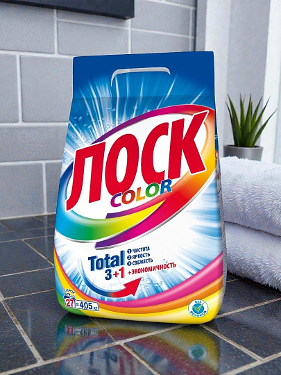 Стиральный порошок Лоск, 4.05 кг, автомат, для цветного белья, Color