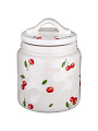 Банка для сып продуктов, керам, 0.5 л, 10х10х13.5 см, с крыш, Lefard, CHERRY, 358-2351