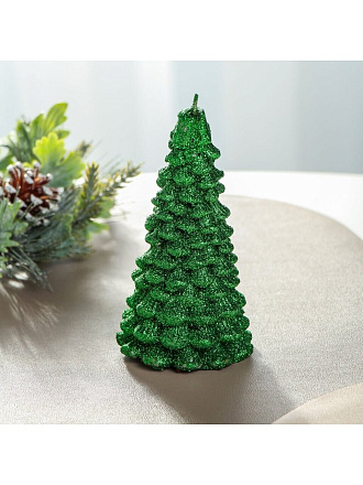 Свеча декоративная, 14.5х7 см, фигурная, в ассортименте, Елочка, воск, A330082