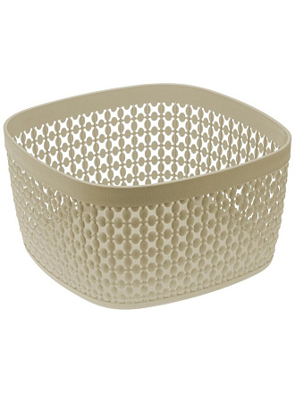 Сухарница пластик, 17х17х9 см, Idea, Пирула, М1219, латте