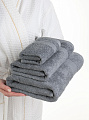 Набор полотенец 3 шт, 30х50, 50х90, 70х140 см, 100% хлопок, 400 г/м2, Silvano, Грация, серый, Узбекистан - фото 12